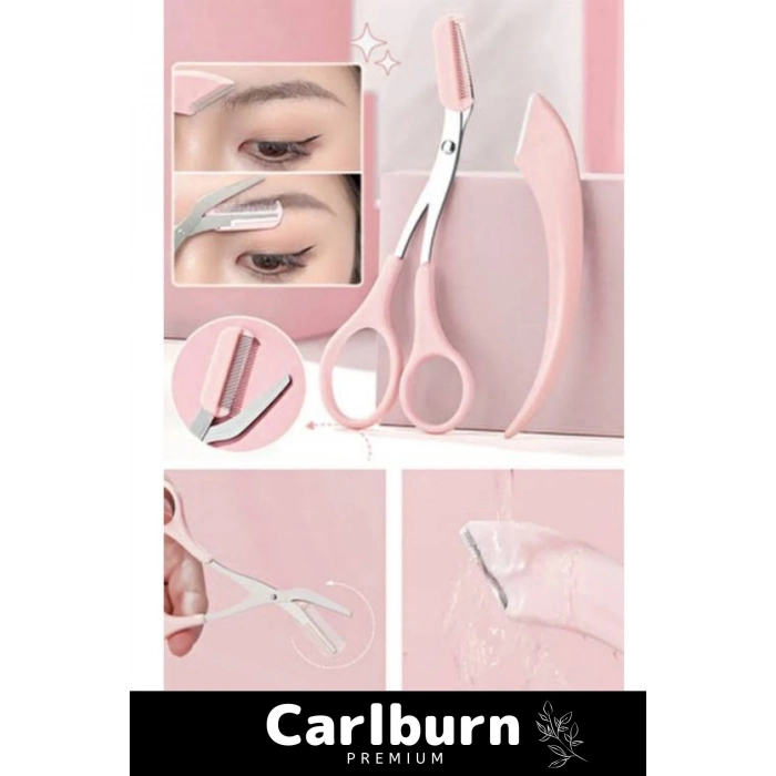 Özel Üretim Kompakt Tasarım Pratik Taraklı İstenmeyen Tüy Taşınabilir Kaş Makası Usturası Seti