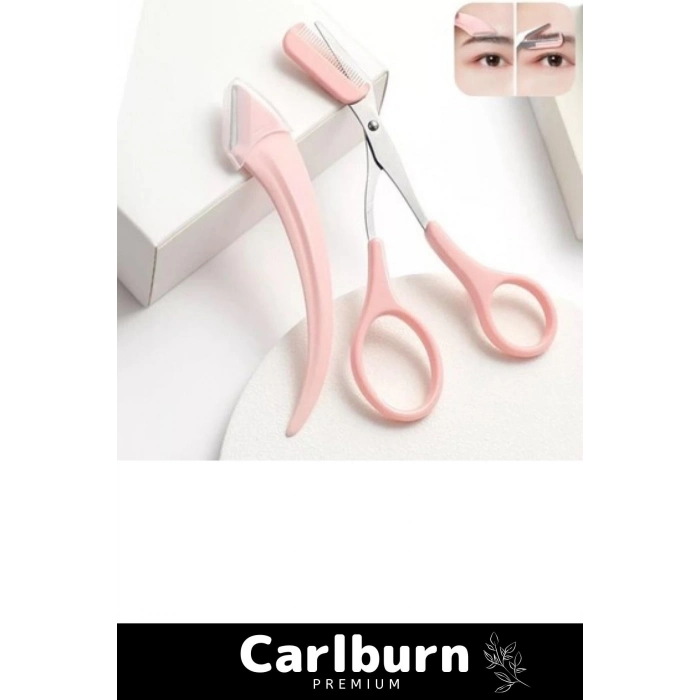 Özel Üretim Kompakt Tasarım Pratik Taraklı İstenmeyen Tüy Taşınabilir Kaş Makası Usturası Seti