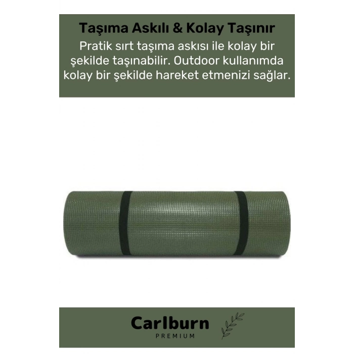 Özel Su Geçirmez 182x60cm Hafif Pratik Dayanıklı Isı Yalıtım 12mm Kalınlık Köpük Askeri Haki Mat