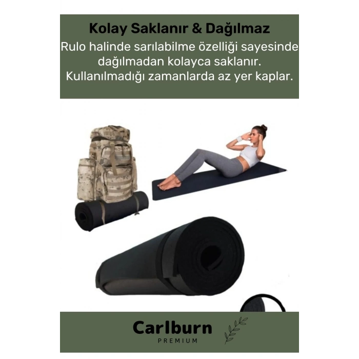 Özel Su Geçirmez 182x60cm Hafif Pratik Dayanıklı Isı Yalıtım 12mm Kalınlık Köpük Askeri Haki Mat