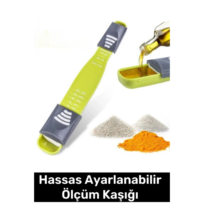 Özel Üretim Pratik Gıda Ölçüm Şeker Tuz Kahve Baharat Hassas Ayarlanabilir Ölçüm Kaşığı