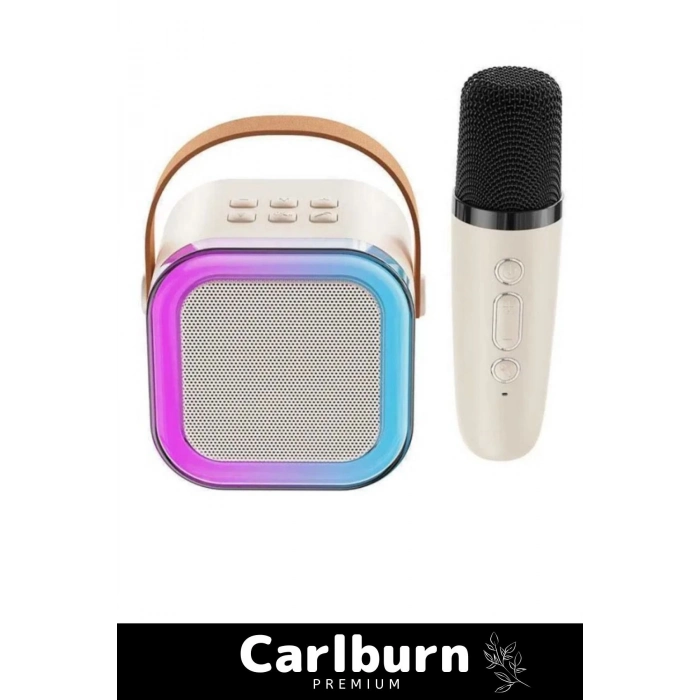 Yeni Nesil Şarj Edilebilir Pilli Güçlü Ses Performanslı Bluetooth Karaoke Mikrofon Hoparlör Seti