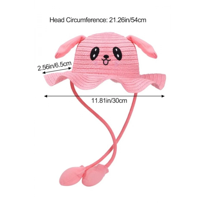 Özel Üretim Benzersiz Tasarım Hareket Eden Kulakları Oynayan 2-10 Yaş Hasır Yazlık Çocuk Şapka