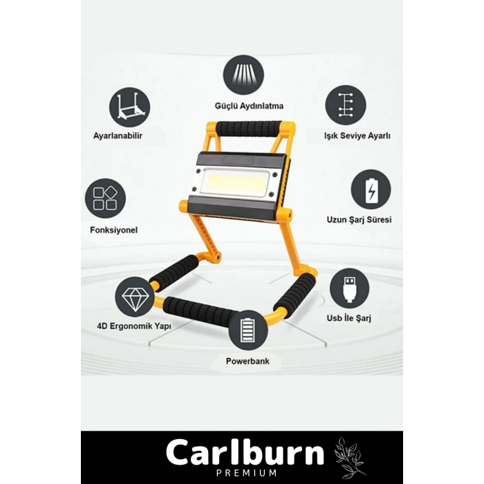 Premium Seri Beyaz Işık Sert Plastik TPR Su Geçirmez Pilli 1300 Lümen Güçlü Aydınlatma