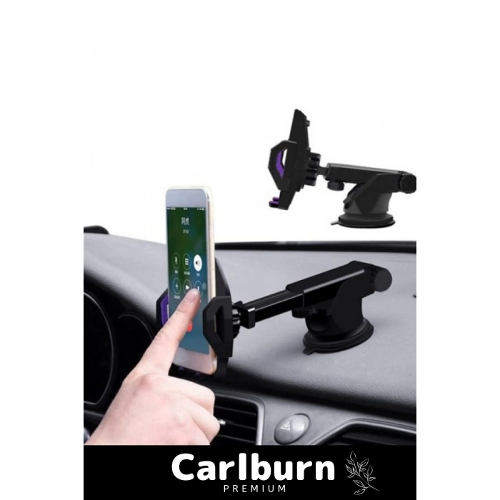 Premium Dayanıklı Vantuzlu Sağlam Çok Fonksiyonlu 360 Derece Dönebilen Teleskopik Telefon Tutucu