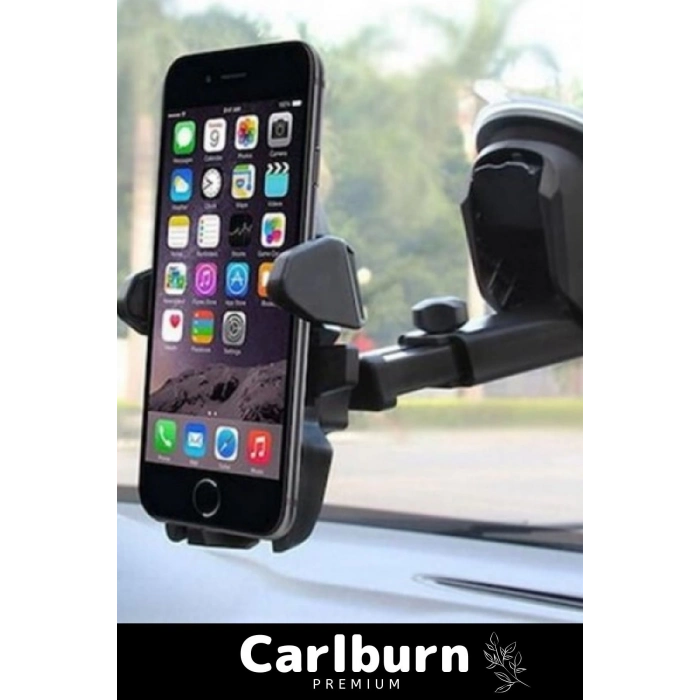 Premium Dayanıklı Vantuzlu Sağlam Çok Fonksiyonlu 360 Derece Dönebilen Teleskopik Telefon Tutucu