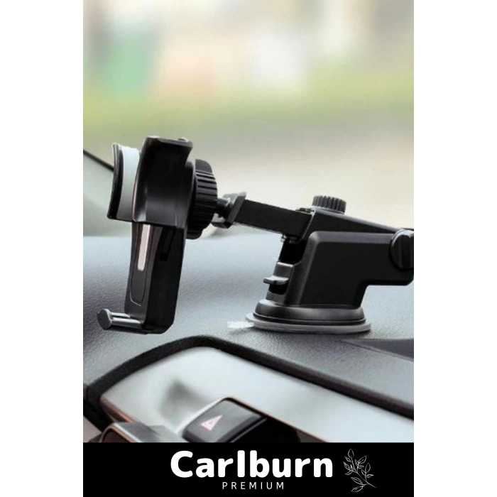 Premium Dayanıklı Vantuzlu Sağlam Çok Fonksiyonlu 360 Derece Dönebilen Teleskopik Telefon Tutucu