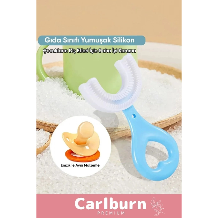 Özel Üretim Pürüzsüz Yuvarlak Kenar Gıda Sınıfı Silikondan Üretilen Yumuşak Bebek Çocuk Diş Fırçası