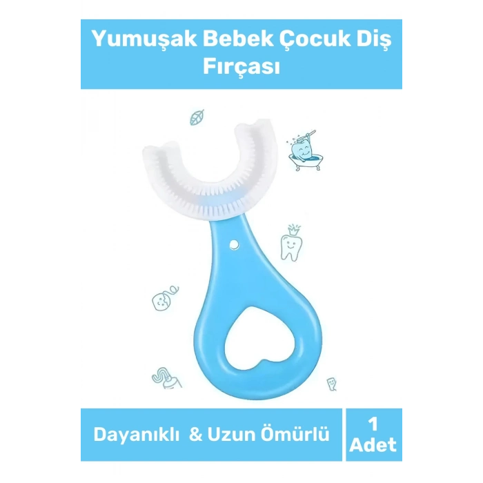 Özel Üretim Pürüzsüz Yuvarlak Kenar Gıda Sınıfı Silikondan Üretilen Yumuşak Bebek Çocuk Diş Fırçası