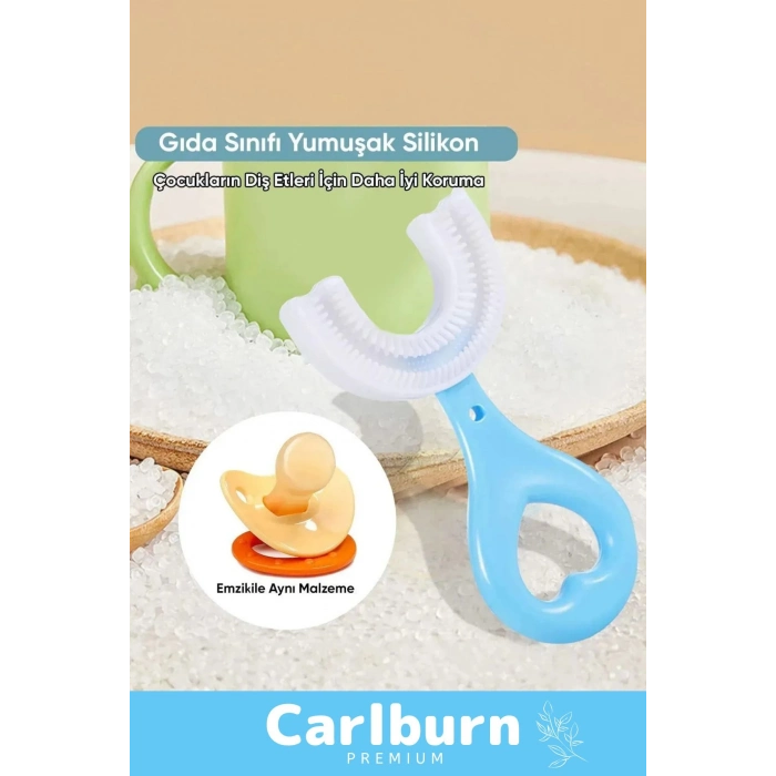 Özel Üretim Pürüzsüz Yuvarlak Kenar Gıda Sınıfı Silikondan Üretilen Yumuşak Bebek Çocuk Diş Fırçası