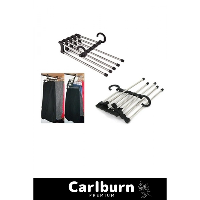 Özel Üretim Dayanıklı Dolap Organizer Hareketli Çok Fonksiyonlu Pantolon Askılığı 5 In 1