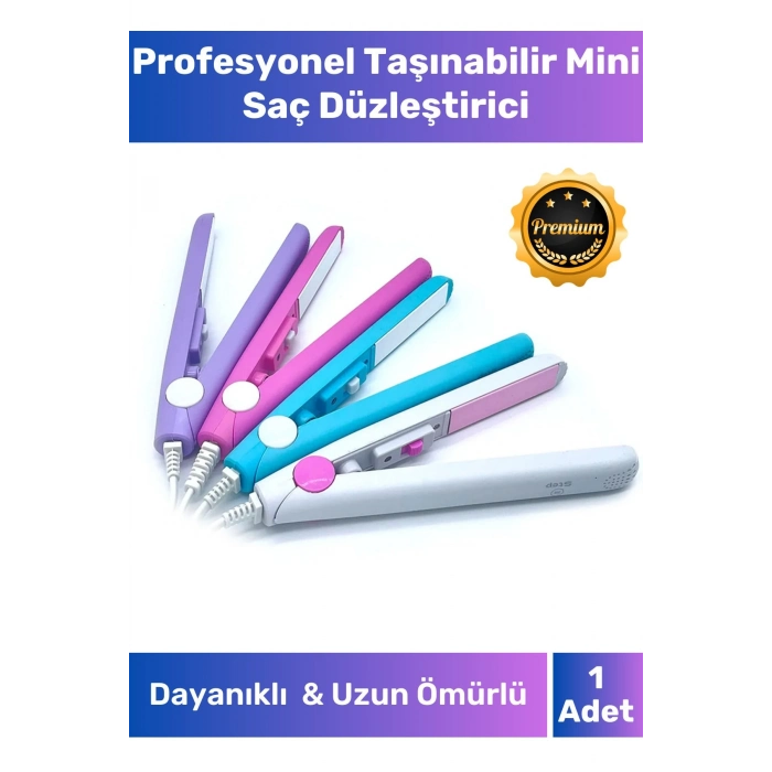 Profesyonel Seramik Uçlu Kablolu Seyahat Taşınabilir 20W Mini Saç Düzleştirici Bukle Yapıcı Makine