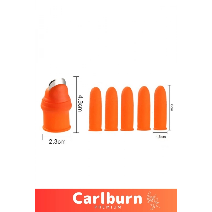Özel Seri Pratik Baş Parmak Koruyucu Eldiven Meyve Kesme Sebze Ayıklayıcı Silikon Aparat Kadın Set