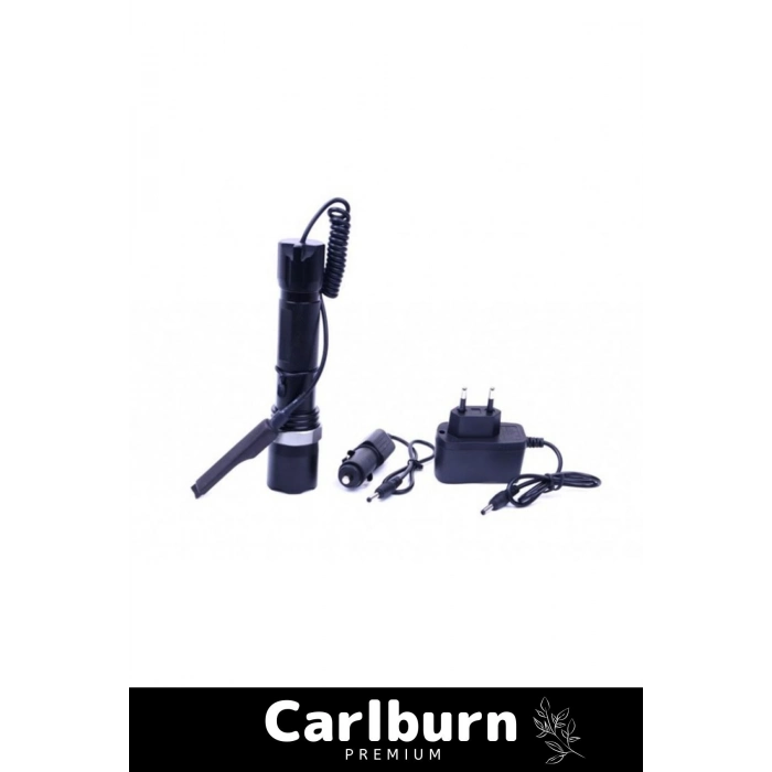 Özel Üretim 3 Modlu Beyaz Işıklı Alüminyum Tasarruflu Şarjlı Pilli Tüfek ve Bisiklet Feneri