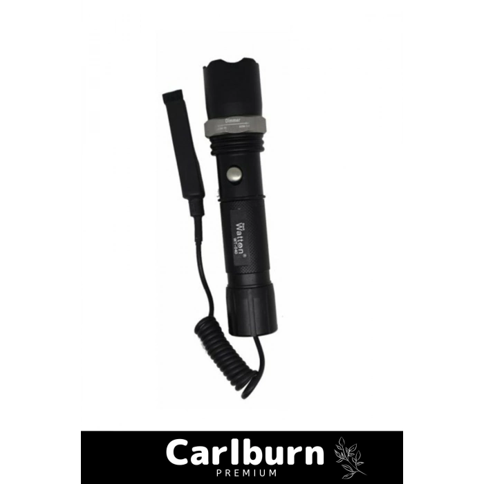 Özel Üretim 3 Modlu Beyaz Işıklı Alüminyum Tasarruflu Şarjlı Pilli Tüfek ve Bisiklet Feneri