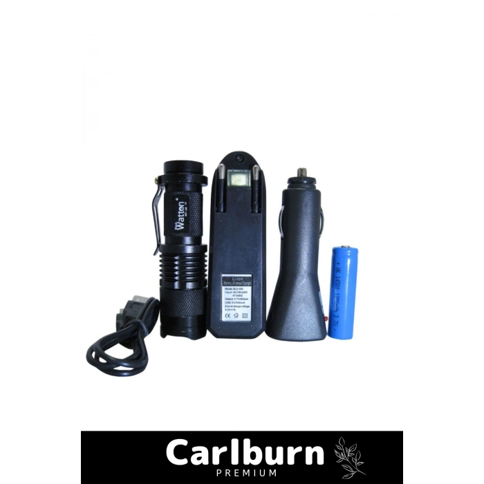 Özel Beyaz Işık  Dayanıklı 3 Modlu 200 Metre Menzilli  Geçici Körlük Yapan Mini Projektör El Feneri