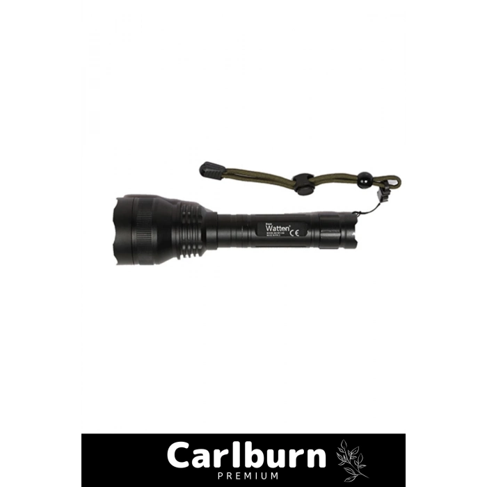 Profesyonel 450 Metre Menzilli Mat Beyaz Işıklı Tek Modlu P50 Led 3000 Lümen Şarjlı Av Feneri