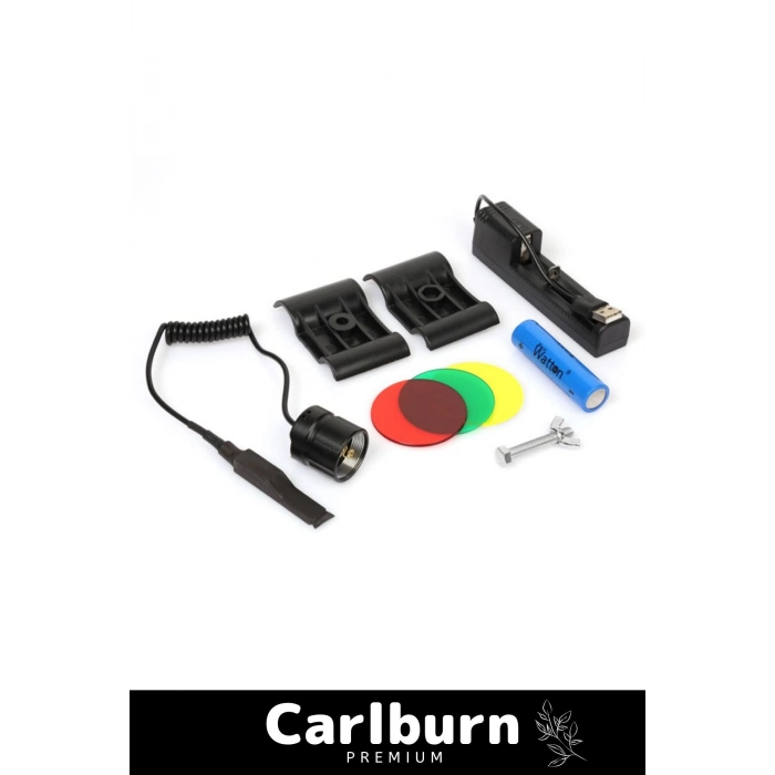 Premium Seri Dayanıklı Tek Modlu P50 Led 450 Metre Menzilli Özel Sarı Renk Tüfek Feneri