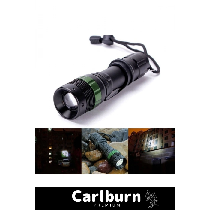 Özel Seri 200 Metre Menzilli 3 Modlu Beyaz Işık Selektörlü Zoomlu Yüksek Ledli Oto Şarjlı EL Feneri