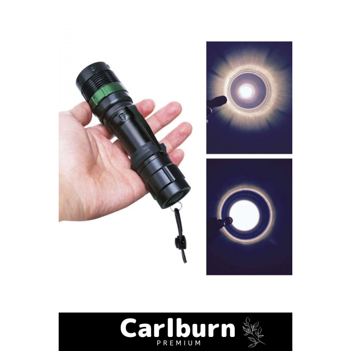 Özel Seri 200 Metre Menzilli 3 Modlu Beyaz Işık Selektörlü Zoomlu Yüksek Ledli Oto Şarjlı EL Feneri