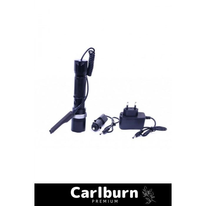 Premium 200 Metre Menzilli Beyaz Işıklı 3 Modlu Şarjlı Pilli Av Kamp Tüfek ve Bisiklet Feneri