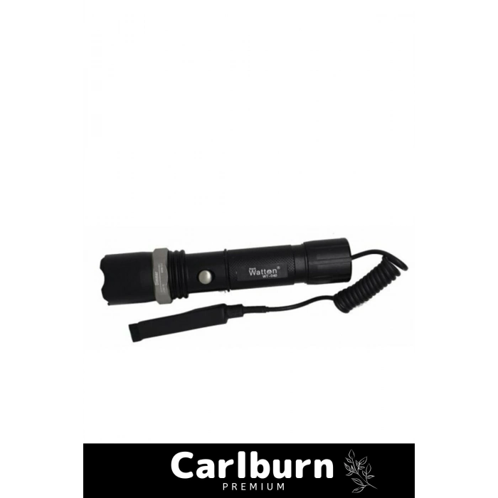 Premium 200 Metre Menzilli Beyaz Işıklı 3 Modlu Şarjlı Pilli Av Kamp Tüfek ve Bisiklet Feneri