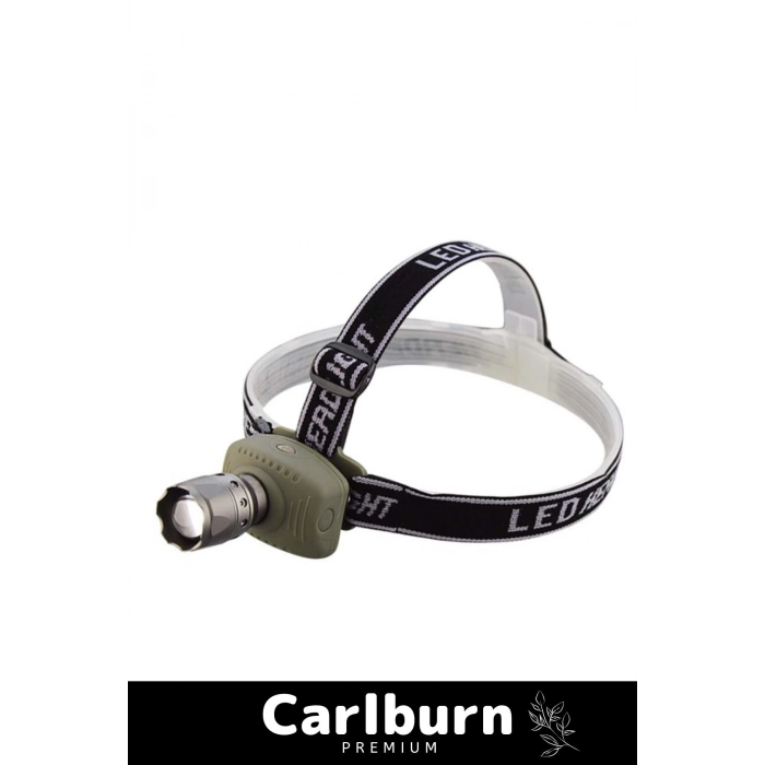 Deluxe Seri 250 Metre Menzilli 130 Lümen Beyaz Işık Plastik Pilli Süper Zoomlu Kafa Lambası