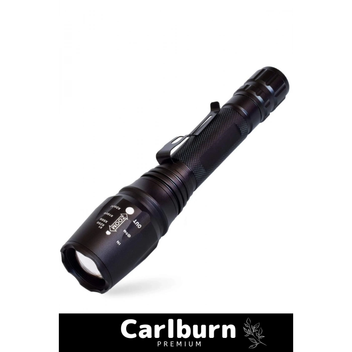 Profesyonel 300 Metre Menzilli 5 Modlu Selektörlü Kızaklı Av Kamp Ev Tx6 Şarjlı Zoomlu El Feneri