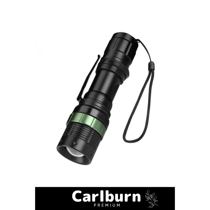 Premium Üretim Beyaz Işık 250 Metre Menzilli 3 Modlu 500 Lümen Şarjlı Zoomlu Acil Durum Feneri