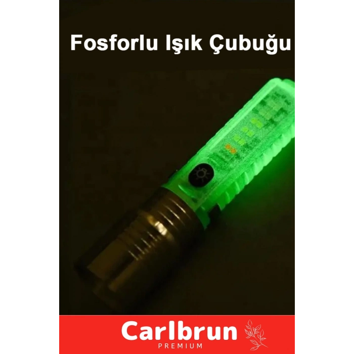 Özel Yeni Nesil Kamp Av Okul Polis Çakarlı Beyaz Kırmızı Mavi Renk Aydınlatma 8 Mod Şarjlı El Feneri