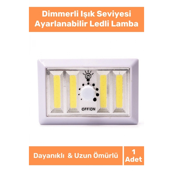 Home Series Gün Işığı Sert Plastik Pilli Sabitlenir Dimmerli Işık Seviyesi Ayarlanabilir Ledli Lamba