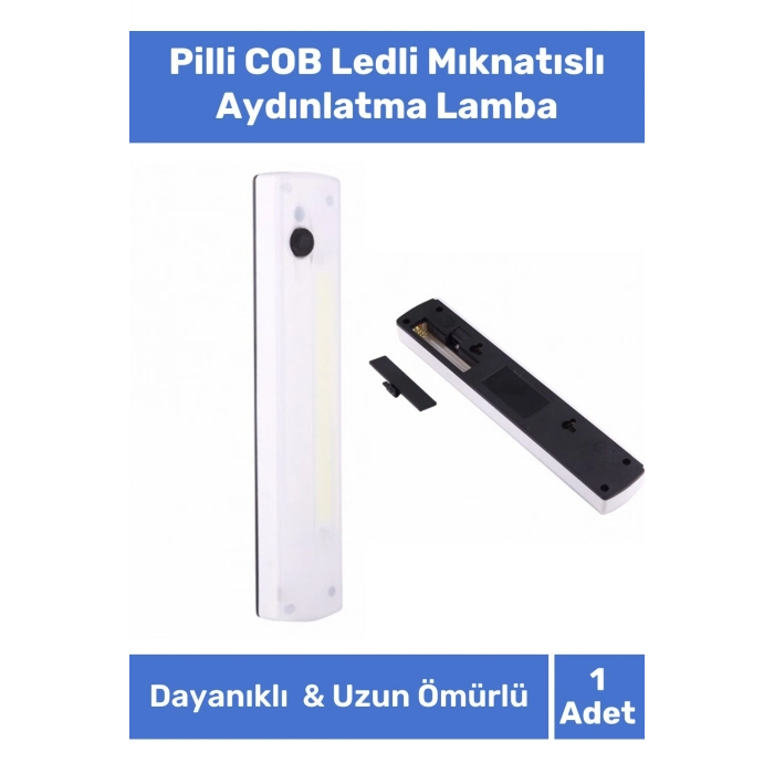 Premium Pilli Mıknatıslı Asılabilir Masa Üstü Kullanım COB Ledli Mıknatıslı Aydınlatma Dolap Lamba