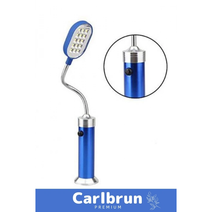 Özel Üretim Beyaz Işık Aleminyum Metal Gövde Pilli Tasarruf Özellikli 15 SMD Ledli Mıknatıslı Lamba