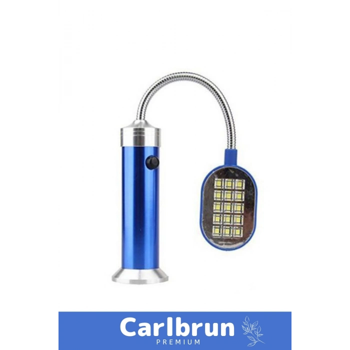 Özel Üretim Beyaz Işık Aleminyum Metal Gövde Pilli Tasarruf Özellikli 15 SMD Ledli Mıknatıslı Lamba