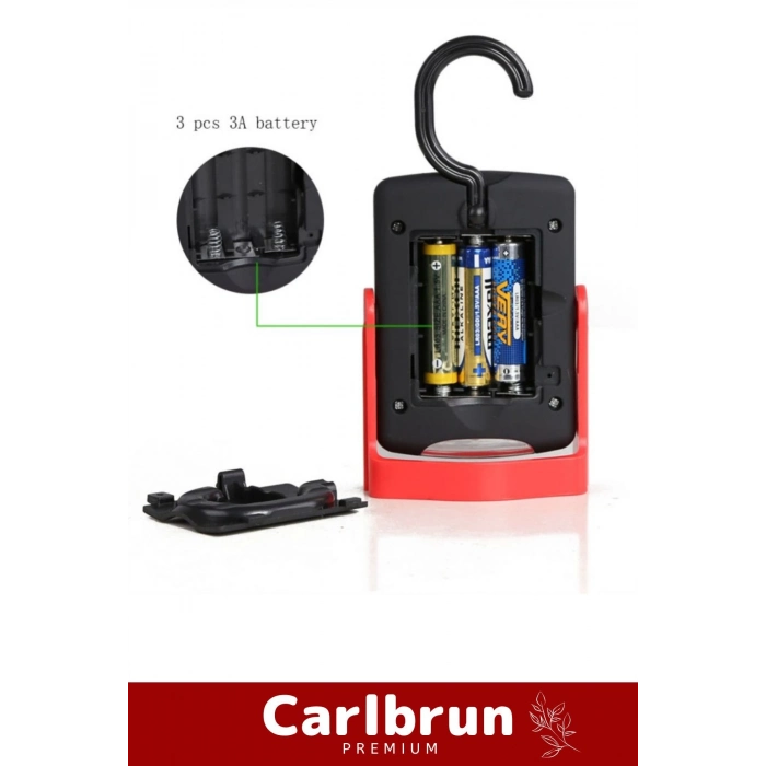 Deluxe Seri Sert Plastik Beyaz Işık 50 Metre Mesafeli Pilli 20+3 SMD Parlak Led Lamba