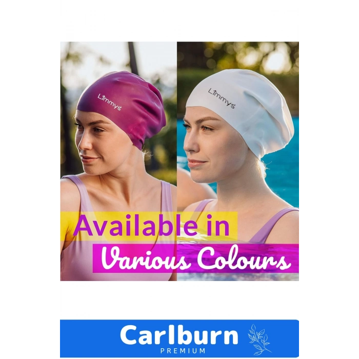 Premium Su Geçirmez Sızdırmaz Renkli Silikon Yüzücü Havuz Deniz Bone Elastik Yüzme Şapkası 2li Set