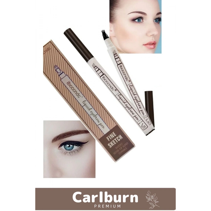 Suya Dayanıklı Kalıcı Kolay Uygulanır 4 Mikro Uçlu Kaş Kalem Şekillendirme Boyama Rimeli 2li Set