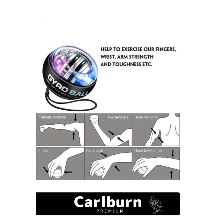 Premium Seri Dayanıklı Döner Çarklı Fitness Rehabilitasyon El Kol Kası Bilek Güçlendirme Aleti