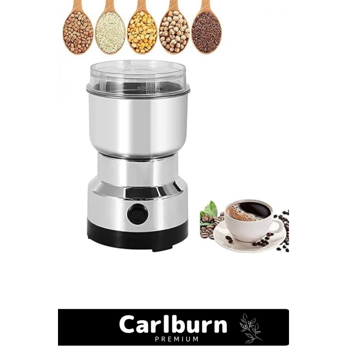 Özel Üretim Paslanmaz Çelik Düşük Sesli 50 Gram Kapasiteli Mini Elektrikli Baharat Kahve Öğütücü