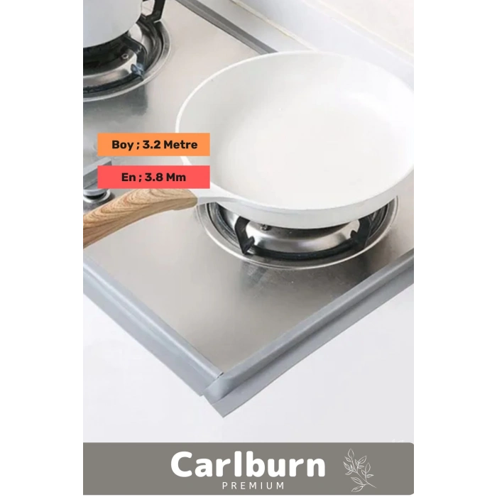 Premium Su Geçirmez Sızdırmaz Dayanıklı Pvc Yağ Kenar Küf Önleyici 3.2m Gri İzolasyon Bant 5 Adet