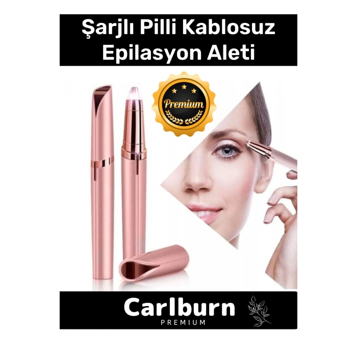 Profesyonel Tıraş Kozmetik Pilli ve Şarjlı Kıl İstenmeyen Tüy Sakal Kaş Kablosuz Epilasyon Aleti