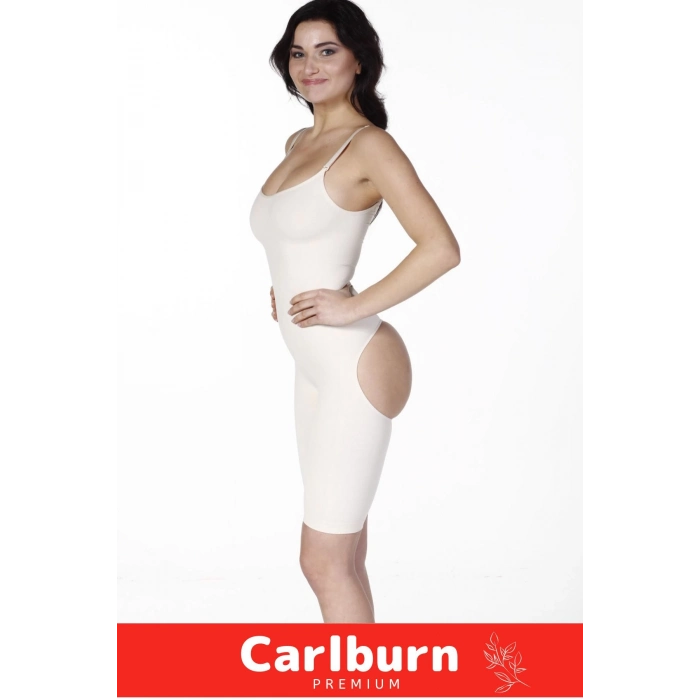 Vücut Şekillendirici İz Bırakmaz Kaymaz Sıkılaştırıcı Destekli Push-Up Tam Boy Popo Açık Korse