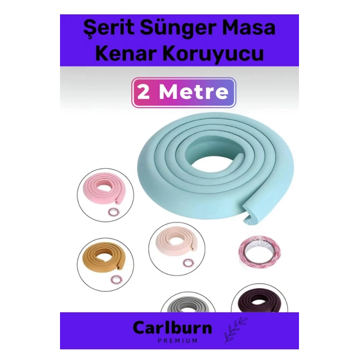 Lüks İz Bırakmaz Kalın Sehpa Esnek Çocuk Bebek Şerit Sünger Mobilya Masa Kenar Köşe Koruyucu 2 Metre