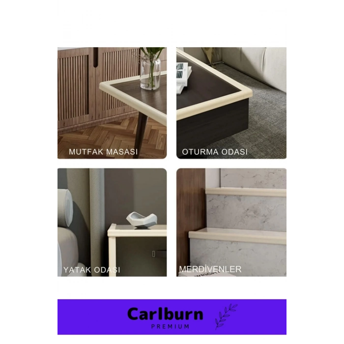 Lüks İz Bırakmaz Kalın Sehpa Esnek Çocuk Bebek Şerit Sünger Mobilya Masa Kenar Köşe Koruyucu 4 Metre