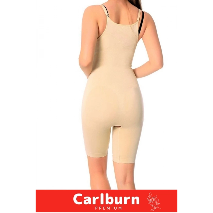 2 Beden İncelten Askılı Toparlayıcı Sıkılaştırıcı Vücut Şekillendiren Kadın Fermuarlı Tam Boy Korse