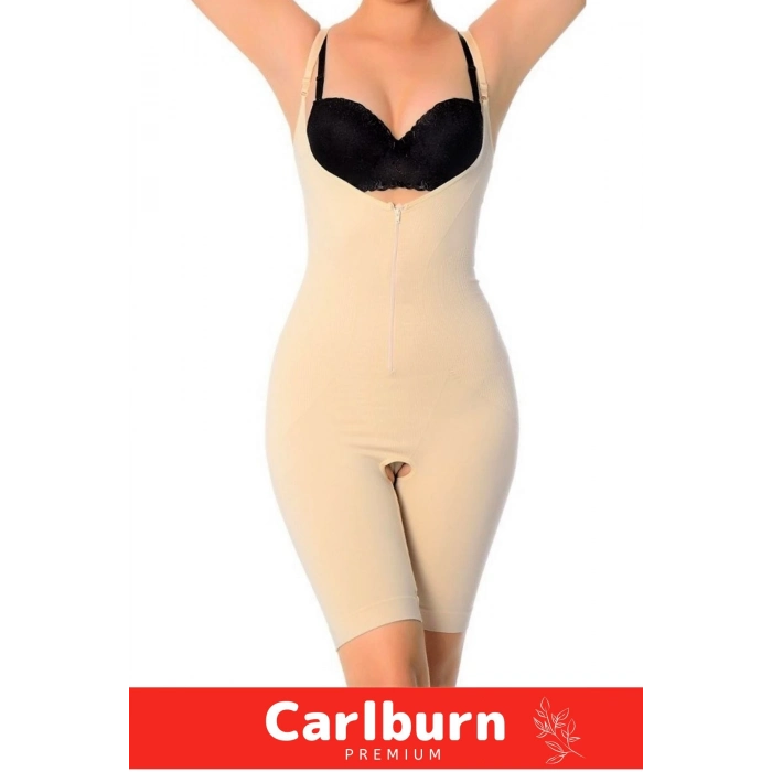 2 Beden İncelten Askılı Toparlayıcı Sıkılaştırıcı Vücut Şekillendiren Kadın Fermuarlı Tam Boy Korse