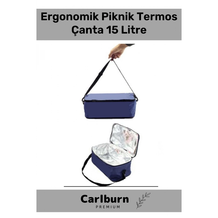 Özel Üretim Şık Görünüm Uzun Süre Sıcak Soğuk Dayanıklı Plaj Kamp Sahil Piknik Termos Çanta 15 Litre