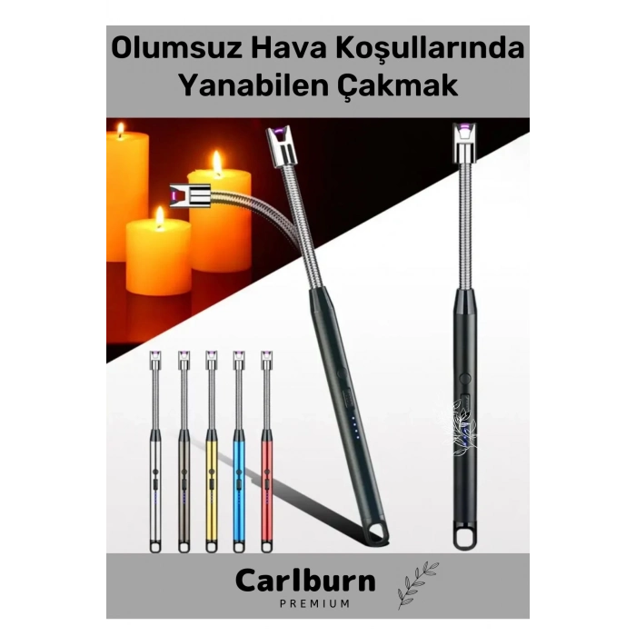 Özel Üretim Islak Rüzgar Olumsuz Hava Koşullarında Yanabilen Metal Dayanıklı Şarjlı Esnek Çakmak