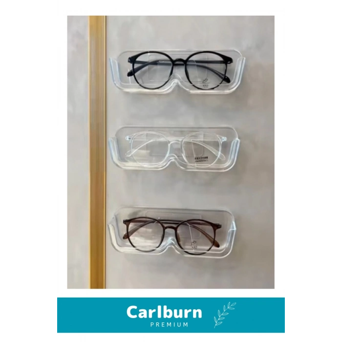 Özel Üretim Dolap İç Dışı Ayna Kenarı Banyo Duvar Kendinden Yapışkanlı Şeffaf Gözlük Standı - 1 Adet