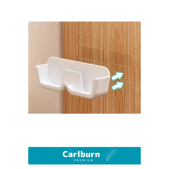 Özel Üretim Dolap İç Dışı Ayna Kenarı Banyo Duvar Kendinden Yapışkanlı Şeffaf Gözlük Standı - 2 Adet